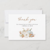 リトルカボチャ赤ちゃんシャワーサンキューカード サンキューカード (正面)