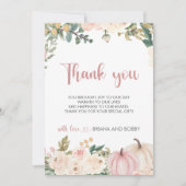 リトルカボチャ赤ちゃんシャワーサンキューカード 招待状 (正面)