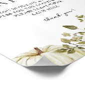 リトルカボチャ赤ちゃんシャワーダーラッフルサイン ポスター (角)