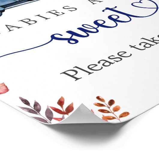 リトルカボチャ赤ちゃんシャワートリートサイン ポスター (角)