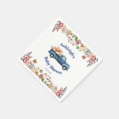 リトルカボチャ赤ちゃんシャワーナプキパーソナライズされたン スタンダードカクテルナプキン (角)