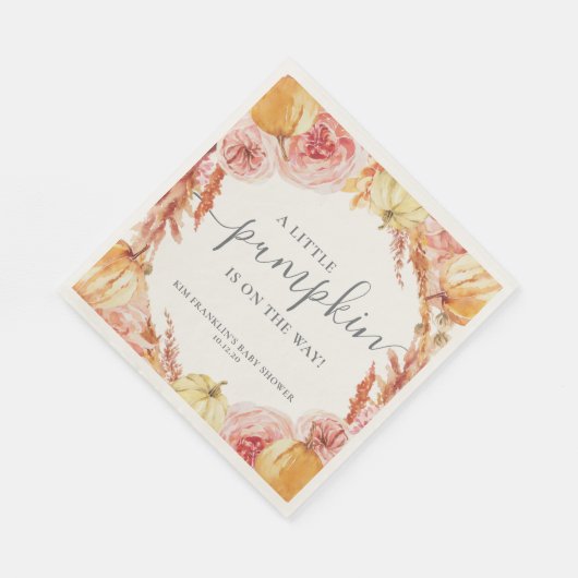 リトルカボチャ赤ちゃんシャワーナプキン スタンダードランチョンナプキン (角)