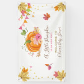 リトルカボチャ赤ちゃんシャワーバナー秋秋ガール 横断幕 (縦)