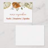 リトルカボチャ赤ちゃんシャワービュッフェカード ノートカード (正面/裏面)