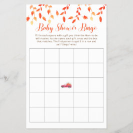 リトルカボチャ赤ちゃんシャワービンゴレッドトラック秋 チラシ