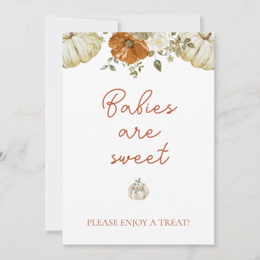 リトルカボチャ赤ちゃんシャワーベビーは甘いカード シーズンカード (正面)