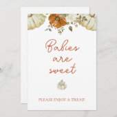 リトルカボチャ赤ちゃんシャワーベビーは甘いカード シーズンカード (正面/裏面)