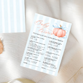 リトルカボチャ赤ちゃんシャワーベビートリビアゲーム