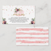 リトルカボチャ赤ちゃんシャワーベビー エンクロージャーカード (正面/裏面)