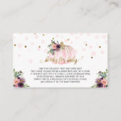 リトルカボチャ赤ちゃんシャワーベビー エンクロージャーカード (正面)