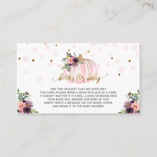 リトルカボチャ赤ちゃんシャワーベビー エンクロージャーカード (正面)