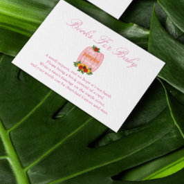 リトルカボチャ赤ちゃんシャワーベビー エンクロージャーカード