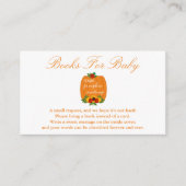 リトルカボチャ赤ちゃんシャワーベビー エンクロージャーカード (正面)