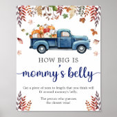 リトルカボチャ赤ちゃんシャワーベリーゲームサイン ポスター (正面)