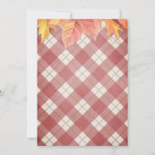 リトルカボチャ赤ちゃんシャワーボーイ素朴秋プレイド 招待状 (裏面)