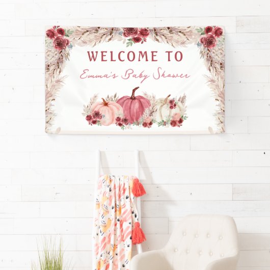 リトルカボチャ赤ちゃんシャワーマルサラウェルカムバナー 横断幕 (インサイチュ)