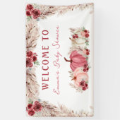 リトルカボチャ赤ちゃんシャワーマルサラウェルカムバナー 横断幕 (縦)