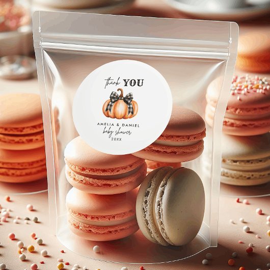 リトルカボチャ赤ちゃんシャワーミニマリズム ラウンドシール