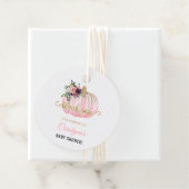 リトルカボチャ赤ちゃんシャワーメッセージカード – 円 フェイバータグ (インサイチュ)