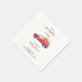 リトルカボチャ赤ちゃんシャワーレッドトラック秋秋 スタンダードカクテルナプキン (角)