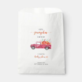 リトルカボチャ赤ちゃんシャワーレッドトラック秋秋 フェイバーバッグ