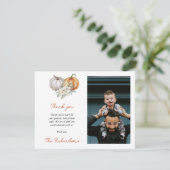 リトルカボチャ赤ちゃんシャワー写真サンキューカード シーズンカード (スタンド正面)