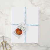 リトルカボチャ赤ちゃんシャワー好意オレンジ10月 ギフトタグ (より糸付き)