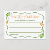 リトルカボチャ赤ちゃんシャワー家族の伝統ゲーム アドバイスカード (正面)