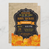 リトルカボチャ赤ちゃんシャワー招待状カードラップ 招待状 (正面/裏面)