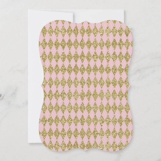 リトルカボチャ赤ちゃんシャワー招待状フェイク、金ゴールド 招待状 (裏面)