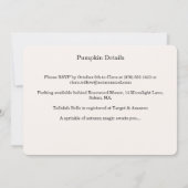 リトルカボチャ赤ちゃんシャワー招待状 – ピンクボウ 招待状 (裏面)