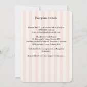 リトルカボチャ赤ちゃんシャワー招待状 – ピンクボウ 招待状 (裏面)