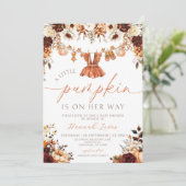 リトルカボチャ赤ちゃんシャワー招待状、ベビークローザ 招待状 (スタンド正面)