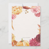 リトルカボチャ赤ちゃんシャワー招待状 案内状 (裏面)