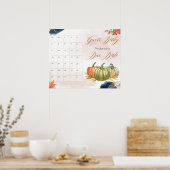 リトルカボチャ赤ちゃんシャワー推定期日ゲーム ポスター (キッチン)