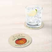 リトルカボチャ赤ちゃんシャワー新着秋秋 ラウンドペーパーコースター (インサイチュ)