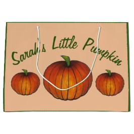 リトルカボチャ赤ちゃんシャワー新着秋秋 ラージペーパーバッグ