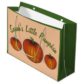 リトルカボチャ赤ちゃんシャワー新着秋秋 ラージペーパーバッグ (正面アングル)