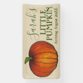 リトルカボチャ赤ちゃんシャワー新着秋秋 横断幕 (縦)