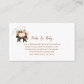 リトルカボチャ赤ちゃんシャワー本ベビーチケット エンクロージャーカード (正面)