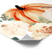 リトルカボチャ赤ちゃんシャワー歓迎サイン ポスター (角)