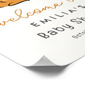 リトルカボチャ赤ちゃんシャワー歓迎サイン ポスター (角)