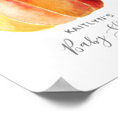 リトルカボチャ赤ちゃんシャワー歓迎サイン ポスター (角)