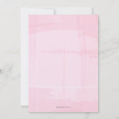 リトルカボチャ赤ちゃんシャワー水色ピンク金ゴールド 招待状 (裏面)