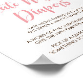 リトルカボチャ赤ちゃんシャワー深夜おむつサイン ポスター (角)