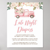 リトルカボチャ赤ちゃんシャワー深夜おむつサイン ポスター (正面)