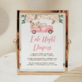 リトルカボチャ赤ちゃんシャワー深夜おむつサイン ポスター