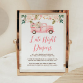 リトルカボチャ赤ちゃんシャワー深夜おむつサイン ポスター