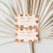 リトルカボチャ赤ちゃんシャワー秋おむつラッフルカード エンクロージャーカード