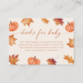 リトルカボチャ赤ちゃんシャワー秋本ベビー エンクロージャーカード (正面)